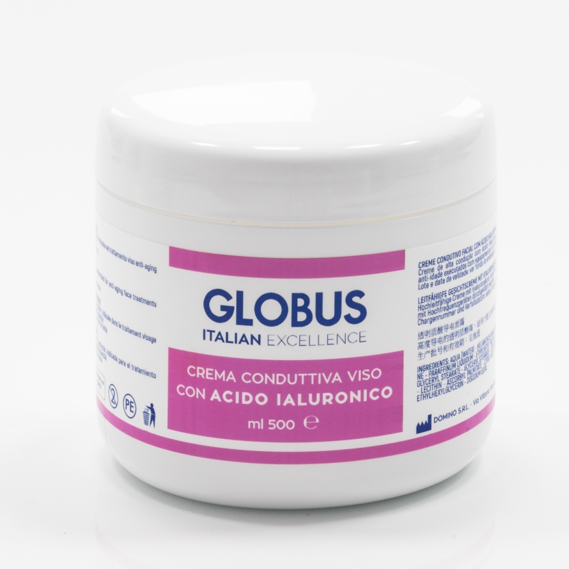 Crema conductora con ácido hialurónico Globus 500 ml. 